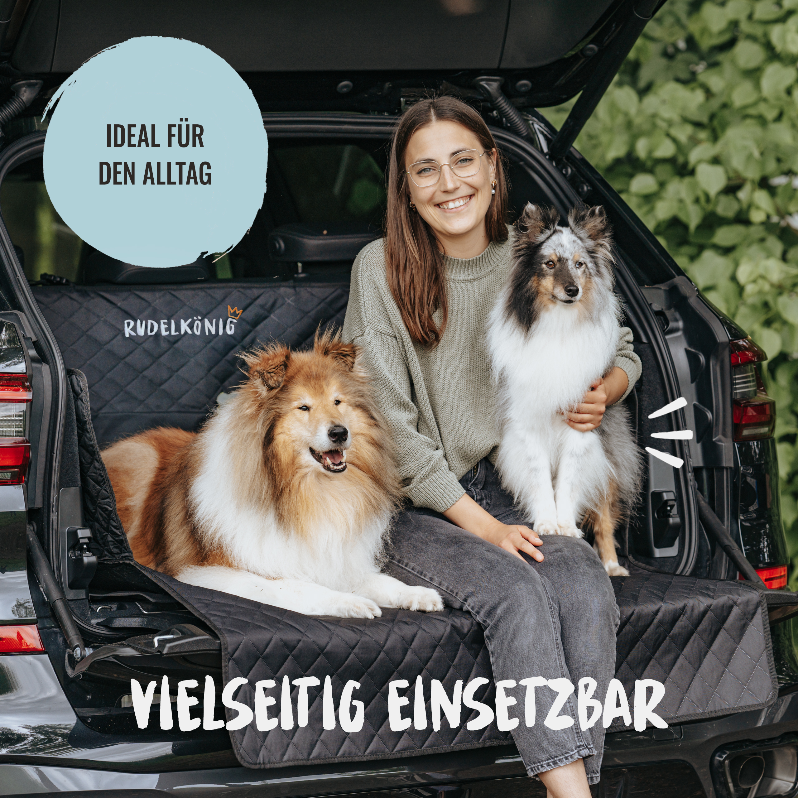 Rudelkönig Kofferraumschutz Hund Autoschondecke wasserdicht Ladekantenschutz